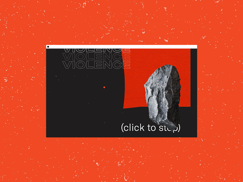 Violence is not my culture animation black design digital minimal typography ui ux web design website