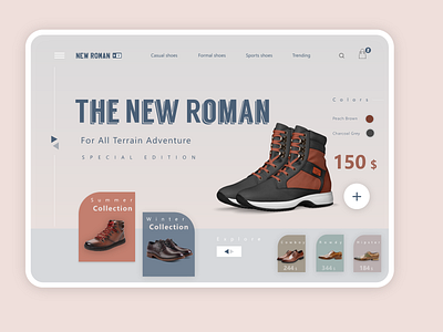 Modern Shoe Store app branding graphic design ui ux vector