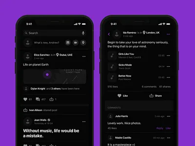 Fragments iOS - Dark Mode (Coming soon) app figma flow mobile prototyping sketch ui uikit ux wireframe