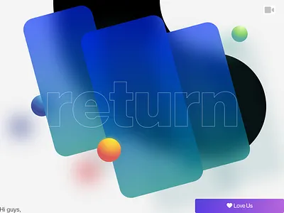 return blur card design dribbble experimental mobile paralogism return screen video