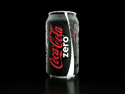 Coca-Cola Zero Cinema 4D Octane 3d animation branding cinema4d coca cola cocacola design lighting model octane photoshop reflection render textures zero