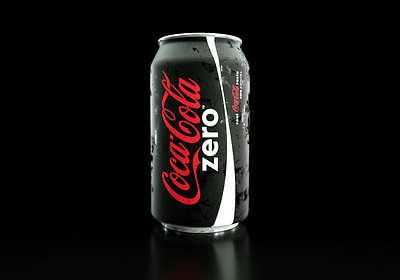 Coca-Cola Zero Cinema 4D Octane 3d animation branding cinema4d coca cola cocacola design lighting model octane photoshop reflection render textures zero