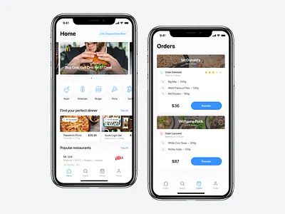 Food Delivery App — Liinda app delivery design design app flat food app ui ux
