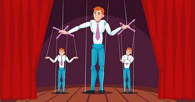 puppet Manager art cartoon design flat illustration illustrator vector
