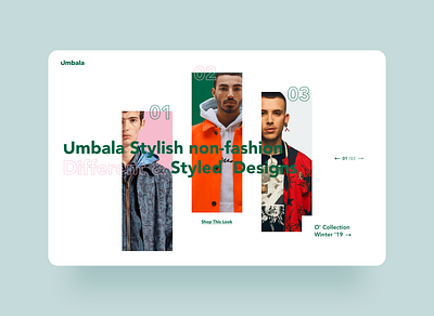 umbala shop art collection design fashion home layout light look modern shop stylish typography ui web