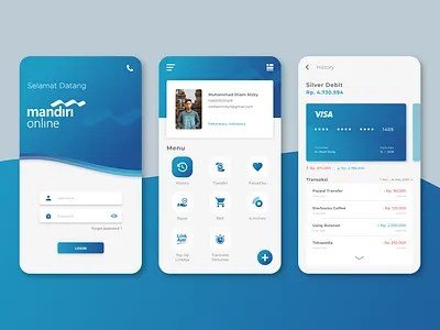 Redesign UI Mandiri online app app concept app design application application design application ui clean clean design clean ui illustration illustrator minimal minimalist mobile mobile app mobile app design mobile design mobile ui ui ux