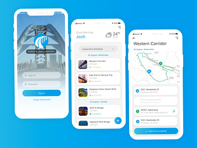 Bridge Inspection App design mobile app mobile application mobile ui ui ui design ux ux design
