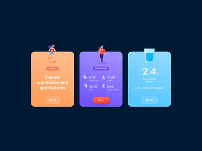 EasyRun app app design fitness ios running ui workout