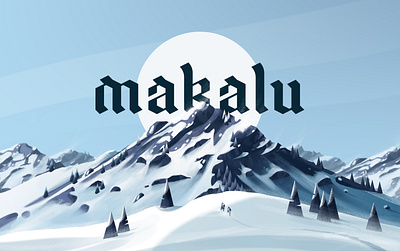Makalu illustration art artwork brand branding design illustration typography