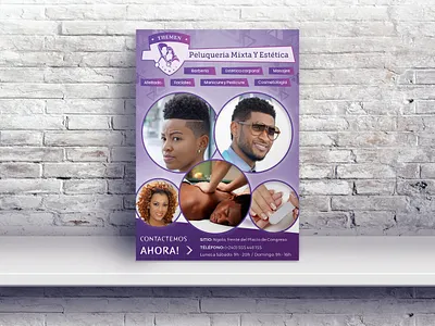 Flyer Design advertisment brochure design creative design flyer flyer design hair salon haircut hairdresser print purple typography violet