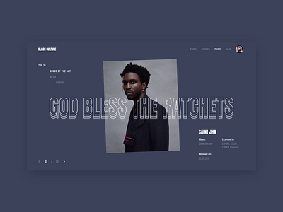 Black Culture. Slider Animation. animation concept design music rap slider ui ux web