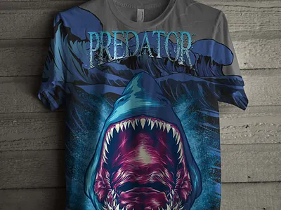 predator apparel design artwork fish fishing illustration merch sublime tees tshirt