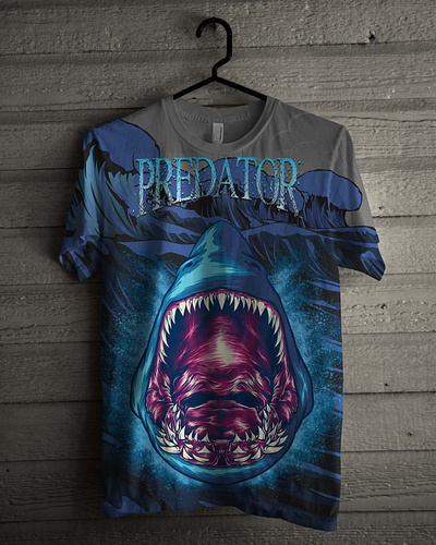 predator apparel design artwork fish fishing illustration merch sublime tees tshirt