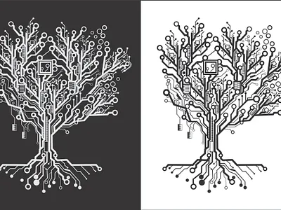 circuit logo logos vector vector illustration