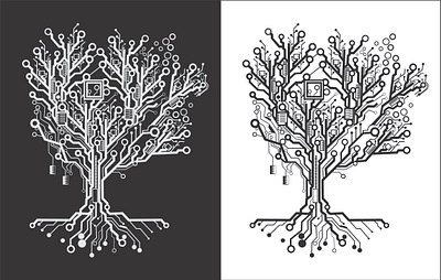 circuit logo logos vector vector illustration