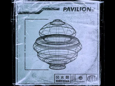 'Pavilion' aesthetic branding cover art design engineering illustration logo mockup photoshop technical drawing texture trending typography