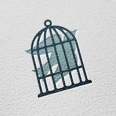 A little something bird cage design illustration logo