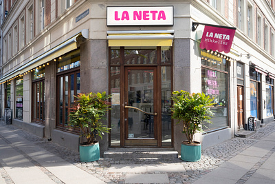 La Neta + Mikkeller Vesterbo branding colorpalette copenhagen facade interiordesign restaurant