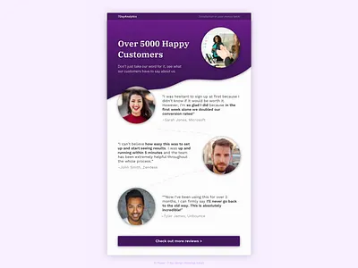 Testimonial page design page testimonials