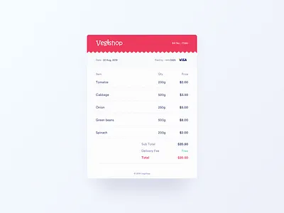 Daily UI Challenge #046 - Invoice daily ui challange invoice ui ux