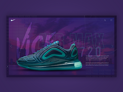 Nike Air Max 720 Vice 720 airmax concept design nike nike air shoe shoe design shoes sneakerheads sneakers ui ux vice vicecity visual visual design webdesign website website design