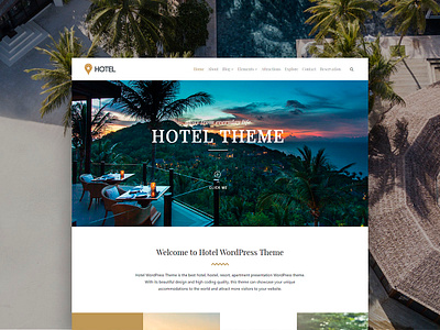 Hotel WordPress Theme - Resort Site Builder accomodation bootstrap design hotel hotel booking hotel branding hotel theme page builder plugins premium reservation resort resorts responsive site builder template theme web design web development wordpress