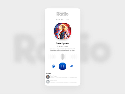 Radio app app art clean design flat ios mobile music radio ui ux