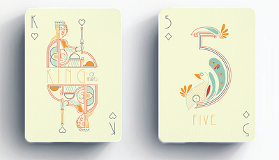 Typographic Playing Cards card design deck of cards design digital illustration play cards playing card design vector