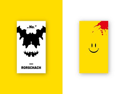 WATCHMEN - RORSCHACH buisness card clean design dribbbleweeklywarmup flat illustration illustrator minimal vector warmup watchmen