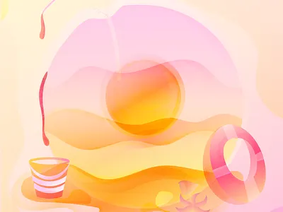 Summertime memories abstract adobe illustrator beach bright circle colorful drop gradient illustraion illustration memories missing season summer summertime sun sunset vector yellow