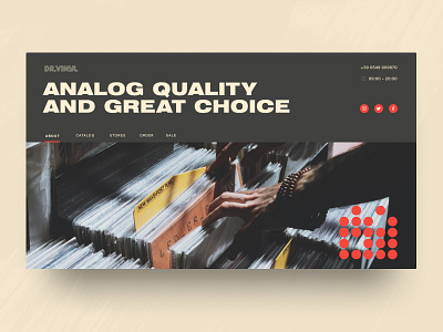 Vunyl shop analog music shot ui ui ux design vinyl web deisgn webdesign