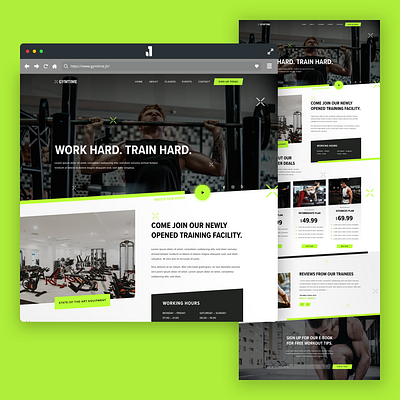 2019 Weekly Design #35/52 adobe xd business design exercise fitness gym gymnastics landing page personal training ui uidesign uipractice web website