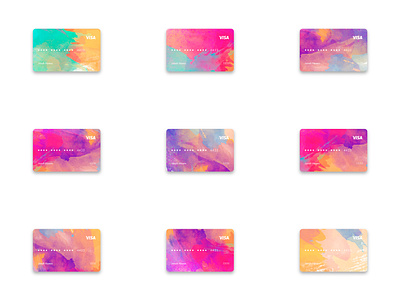 Credit/Debit Card Collection branding bussines card card design creative credit card credit card checkout credit card design credit card illustration credit cards creditcard debit card design debit credit card design illustration modern payment professional stationery ui watercolor