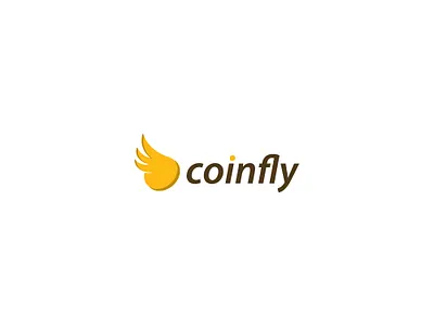 Coin Fly logo bank blockchain coin currency exchange fly gold logo mining money network payment transaction vector web wings
