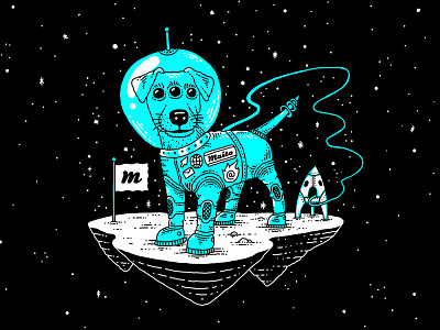 Mailo alien app astronaut cosmic dog jackrussel mailo space thrash