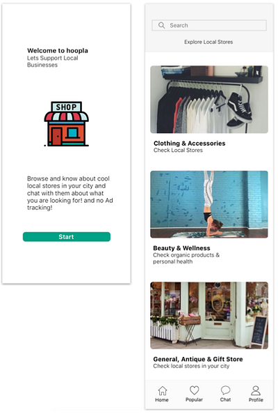 Hoopla design shopping app ui ux