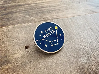 Find North Pin advencher enamelpin pin science stars
