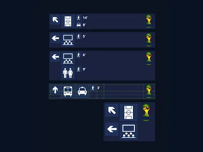 Wayfinding Signage arrow arrows design football graphic design graphicdesign illustration illustrator photoshop pictogram pictograms sign signage soccer vector way finding wayfinding world cup world cup 2014 worldcup