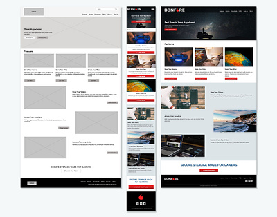 Bonfire - Wireframe to Hi-Fidelity Mockup hi fidelity mockup ux ux design