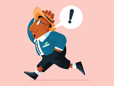 ¡Espere! character character design illustration illustrator running vector