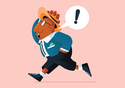 ¡Espere! character character design illustration illustrator running vector