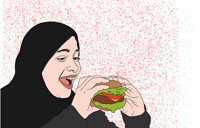 Burger is life. illustration vector