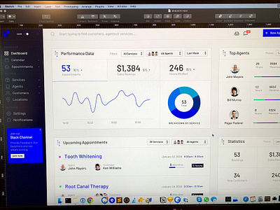 Appointment Scheduling Dashboard charts dashboard scheduling side menu web app web design