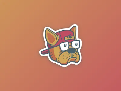 Frenchie Logo Sticker branding bulldog design dog frenchie illustration logo logo design logodesign vector web