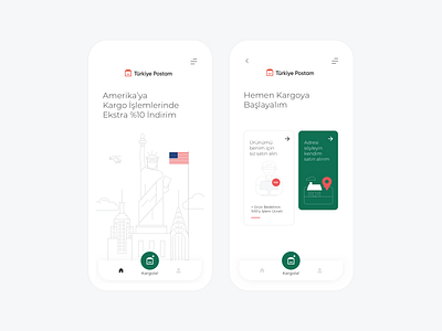 Türkiye Postam Mobile App app cargo illustration interface design mobile shipping ui ux