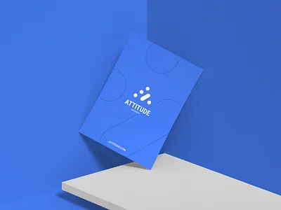 Attitude Safewear Folder a4 blue branding business folder identity stationery
