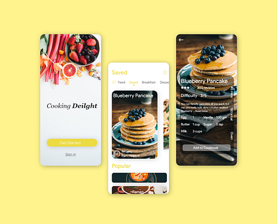 Recipe app app mobile ui ux