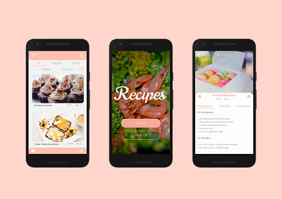 Cooking app Recipes android app cooking cooking app design design system food mobile mobile ui mobile uiux recipe app recipes tasty ui yummy