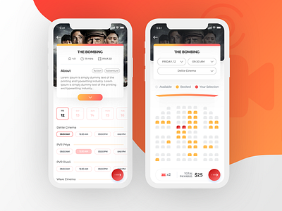 Sit Booking app design ui ux