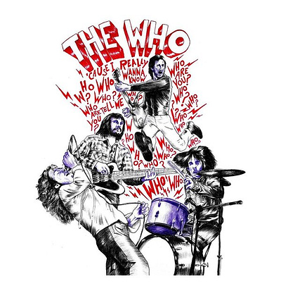 The Who- Pen Art art art direction artist artwork color colors hand hand drawn handmade music music app music art musician pen rahul jha the commas the who tradition traditional traditional art